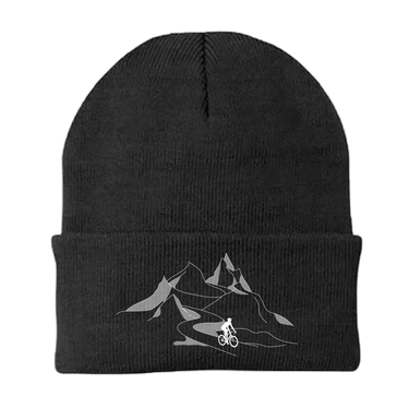 Mountain Cycling Embroidered Beanie